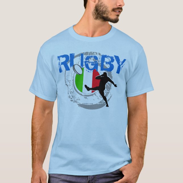 Italien-Rugby-Fan-T - Shirt-Tritt T-Shirt (Vorderseite)