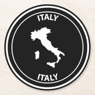 Italien Runder Pappuntersetzer