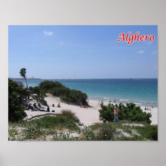 Italien - Sardinien - Alghero - Strand - Poster (Vorne)
