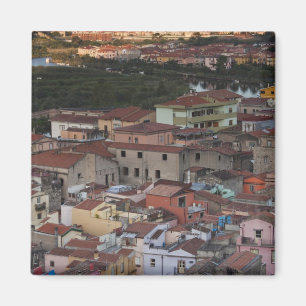 Italien, Sardinien, Bosa. Stadtansicht von Castell Magnet