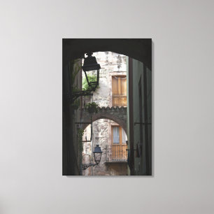 Italien, Sardinien, Bosa. Straßendetail. Leinwanddruck