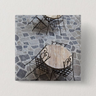 Italien, Sardinien, Castelsardo. Cafetische. Button