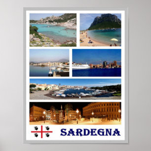 Italien - Sardinien - Mosaik - Poster