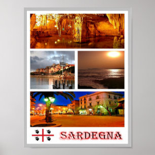 Italien - Sardinien - Mosaik - Poster