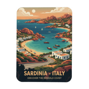 Italien Sardinien Postkarte Magnet