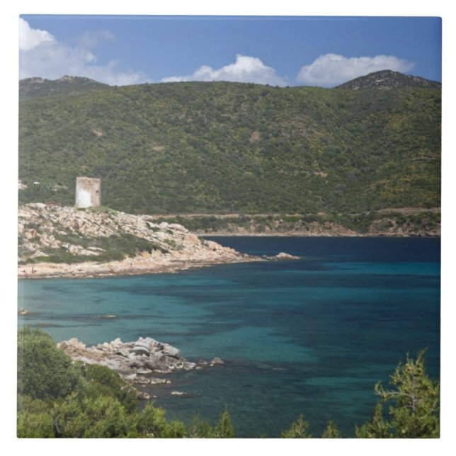 Italien, Sardinien, Teulada. Spanischer Turm. Fliese (Vorderseite)