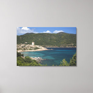 Italien, Sardinien, Teulada. Spanischer Turm. Leinwanddruck