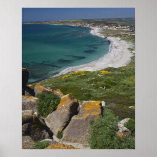 Italien, Sardinien, Tharros. Blick vom spanischen Poster