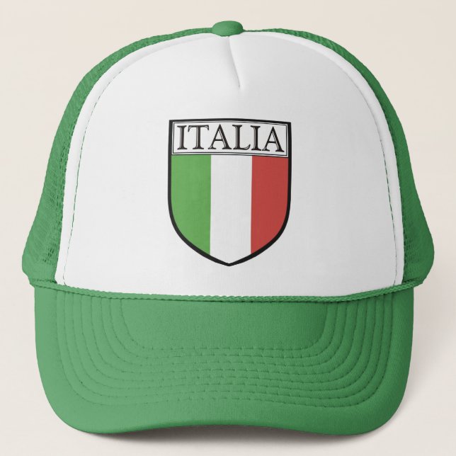 Italien-Schild-Hut/Italien-Flaggen-Kappe Truckerkappe (Vorderseite)