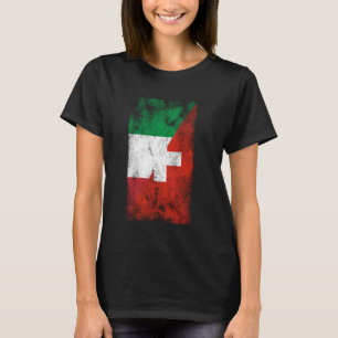 Italien Schweiz Flaggen - Italienisch Schweiz T-Shirt