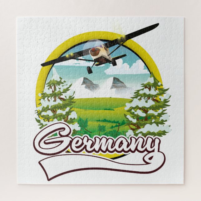 Italien Scooter Reiselogo Puzzle (Vertikal)