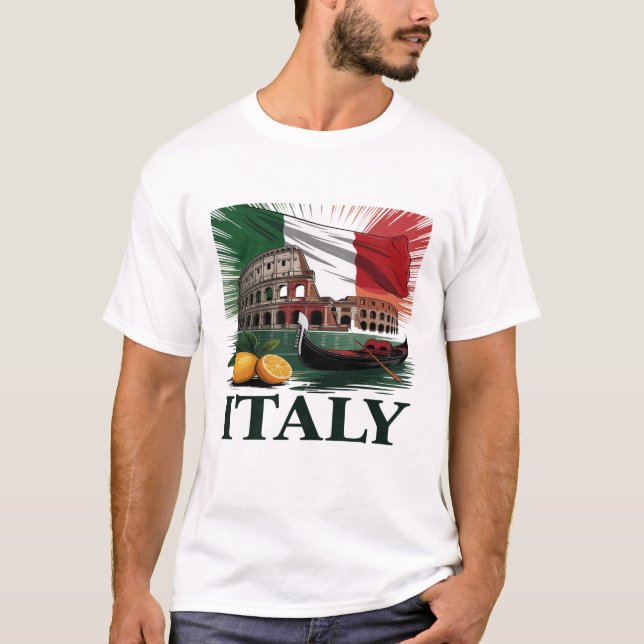 Italien Sehenswürdigkeit Passion T - Shirt Design (Vorderseite)