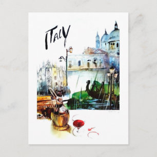 Italien, Sehenswürdigkeiten, Malerei, Kunst, Vinta Postkarte