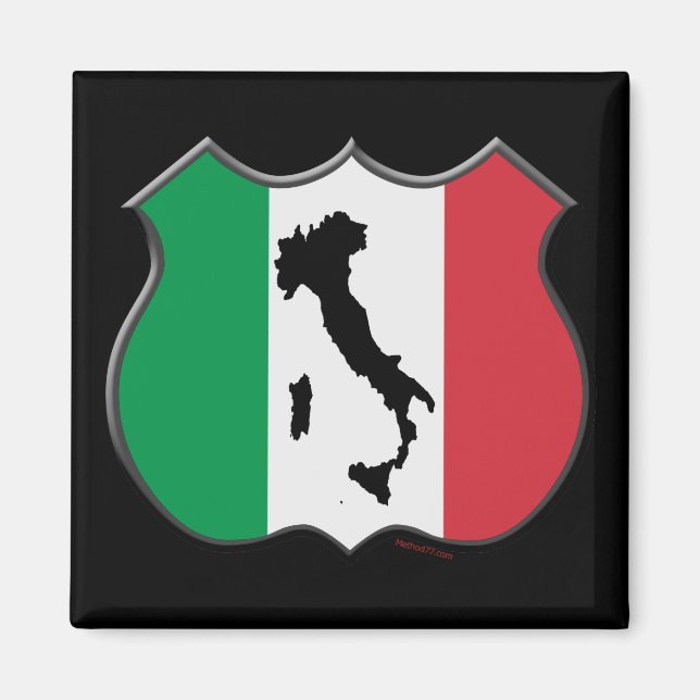Italien Shield Map Magnet (Vorne)