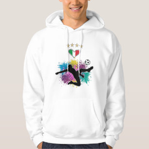 Italien Shirt-Flag-Splash für Fußball Hoodie