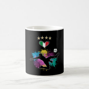 Italien Shirt-Flag-Splash für Fußball Kaffeetasse