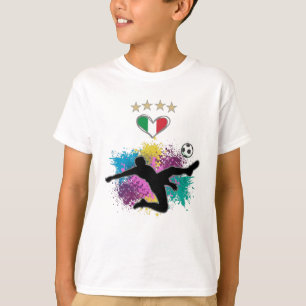 Italien Shirt-Flag-Splash für Fußball T-Shirt
