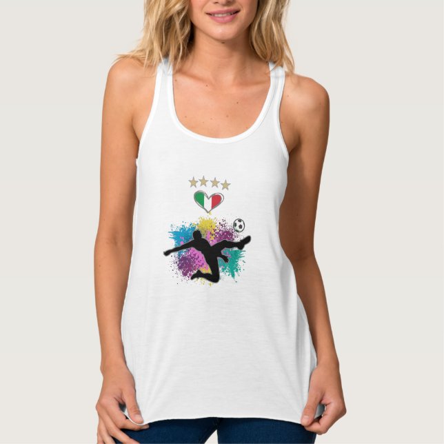 Italien Shirt-Flag-Splash für Fußball Tank Top (Vorderseite)