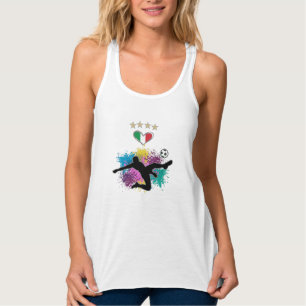 Italien Shirt-Flag-Splash für Fußball Tank Top