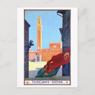 Italien Siena Vintage Reiseplaner restauriert Postkarte