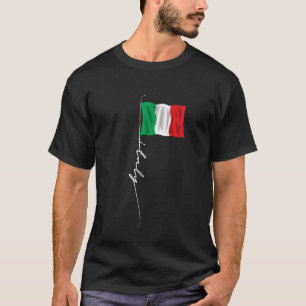 Italien Signature Flag Pole - Elegantes Patriotisc T-Shirt