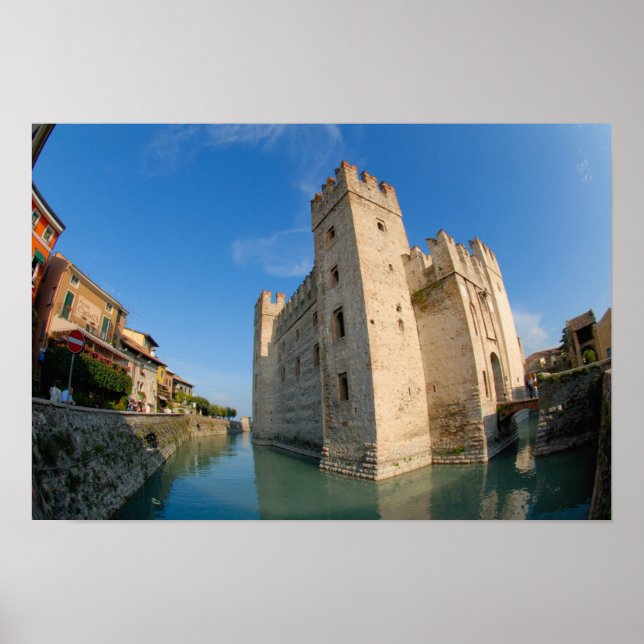 Italien, Sirmione, Gardasee, Scaliger Poster (Vorne)