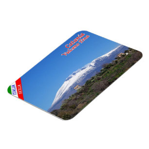 Italien - Sizilien - Catania - Ätna mit Schnee - Magnet