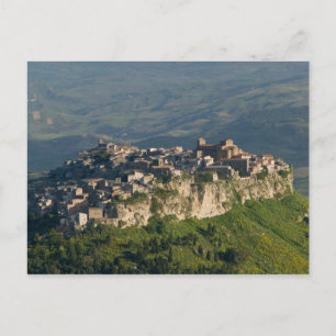 Italien, Sizilien, Enna, Calascibetta, Morgenansic Postkarte
