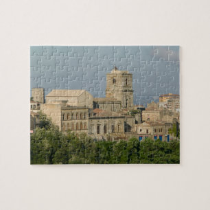 Italien, Sizilien, Enna, Stadtansicht von Rocca di Puzzle