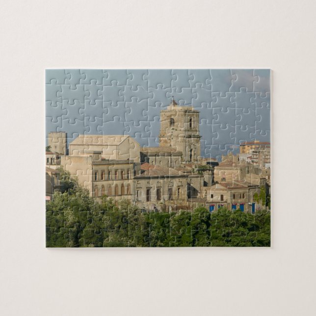 Italien, Sizilien, Enna, Stadtansicht von Rocca di Puzzle (Horizontal)