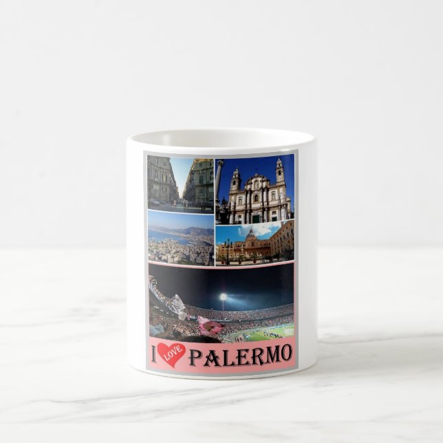 Italien - Sizilien - Palermo - I Liebe - Kaffeetasse (Mittel)