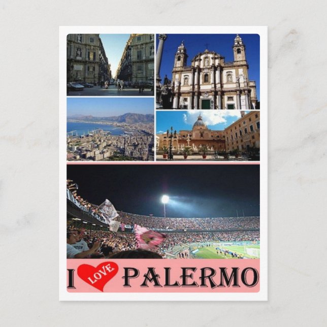 Italien - Sizilien - Palermo - I Liebe - Postkarte (Vorderseite)