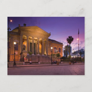 Italien, Sizilien, Palermo, Teatro Massimo Opera Postkarte