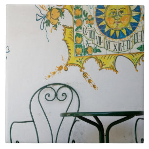 ITALIEN, Sizilien, TAORMINA: Bam, Bar Café Detail Fliese