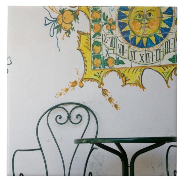 ITALIEN, Sizilien, TAORMINA: Bam, Bar Café Detail Fliese (Vorderseite)