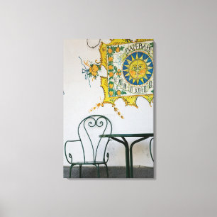 ITALIEN, Sizilien, TAORMINA: Bam, Bar Café Detail Leinwanddruck