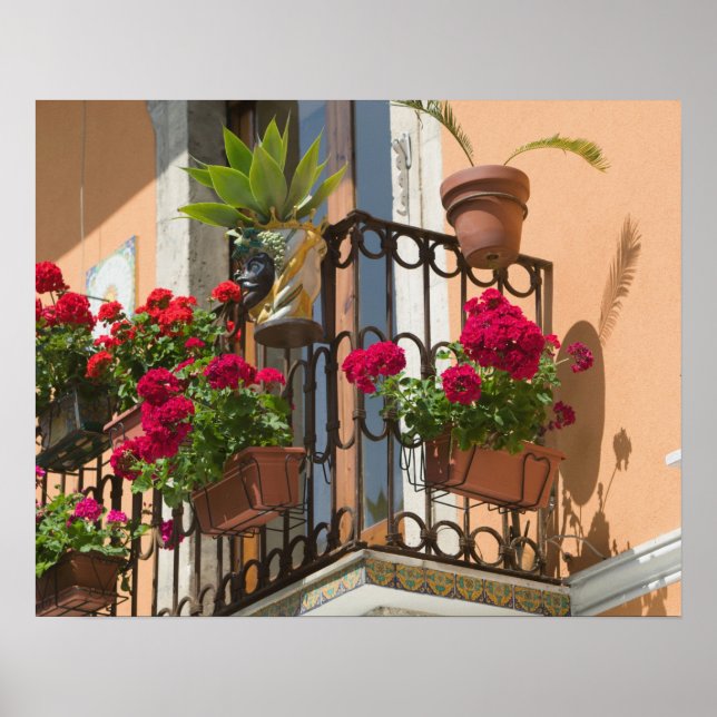 ITALIEN, Sizilien, TAORMINA: Corso Umberto 1 Poster (Vorne)