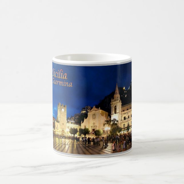 Italien - Sizilien - Taormina Nachts - Kaffeetasse (Mittel)