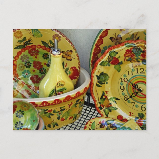 Italien, Sizilien, Taormina. Traditionell 8 Postkarte (Vorderseite)