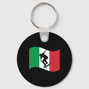 Italien Skateboarding Grafik Landesflagge Stolz Sk Schlüsselanhänger