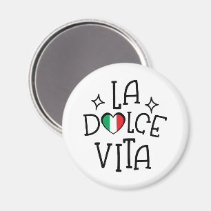 Italien Souvenir La Dolce Vita Herz Flagge Magnet