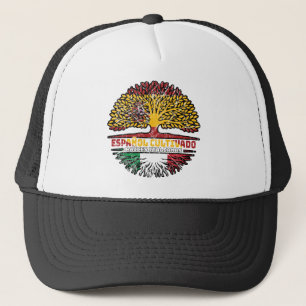 Italien - Spanien - Roots-Flagge Truckerkappe