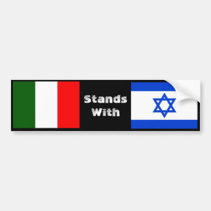 Italien steht Israel gegenüber Autoaufkleber