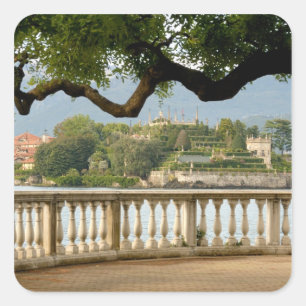 Italien, Stresa, Lago Maggiore, Isola Bella Quadratischer Aufkleber