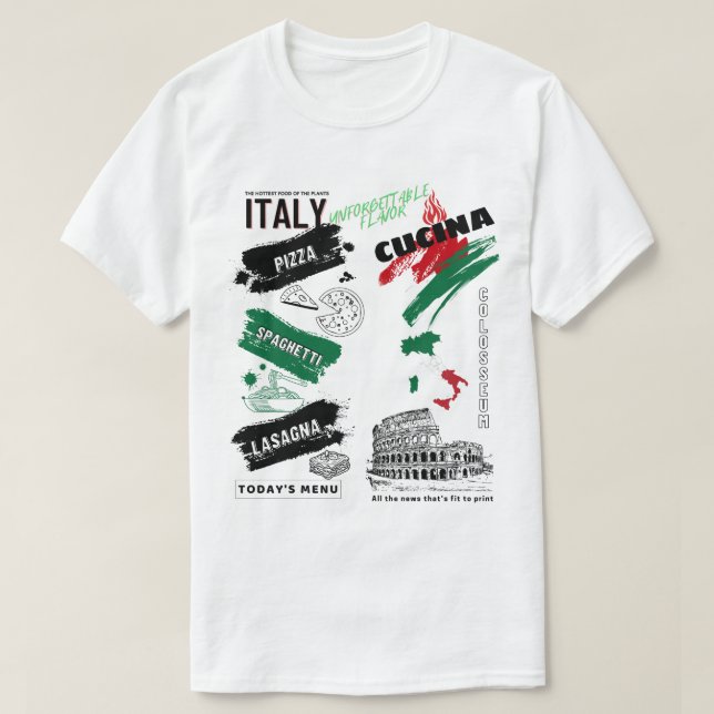 Italien Style CuisineHiphop Streetstyle T - Shirt (Design vorne)