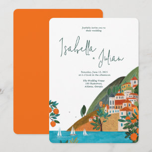 Italien Summer Orange Wedding Einladung