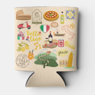 Italien Symbole für Reisende Dosenkühler