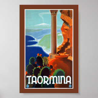 Italien Taormina Sizilien Vintage Poster
