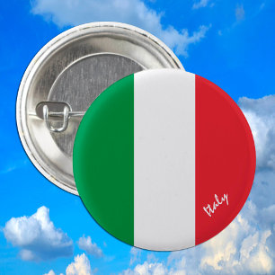Italien-Taste, patriotische italienische Flaggenmo Button