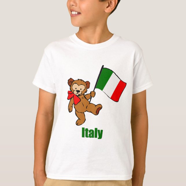 Italien-Teddybär T-Shirt (Vorderseite)